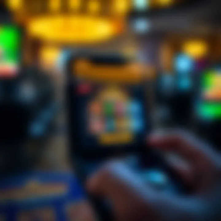 Smartphone showing Playamo casino game interface with visible controls and colorful graphics