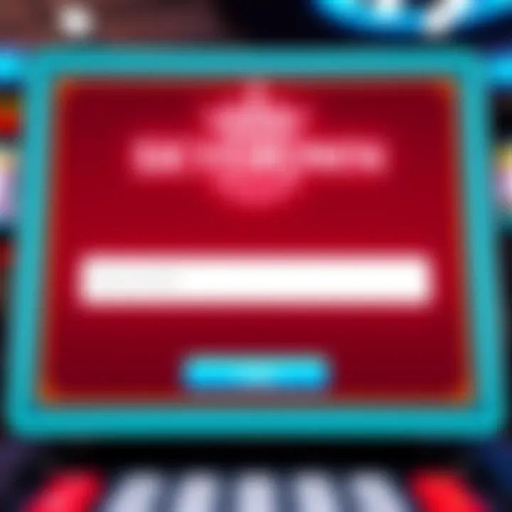 Secure login interface displaying username and password fields on a digital platform