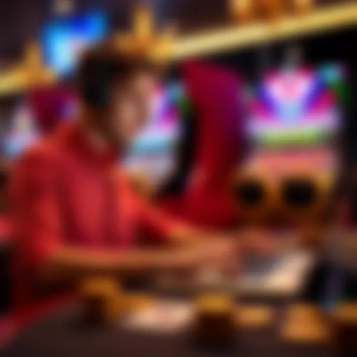 Claiming and Using Bonus Codes at Playamo Casino Australian player using a laptop to enter bonus codes for casino promotions
