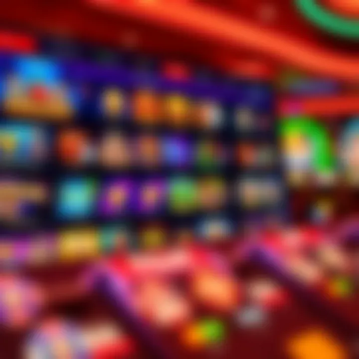 Vibrant Australian online casino dashboard showcasing a variety of slot games and table options