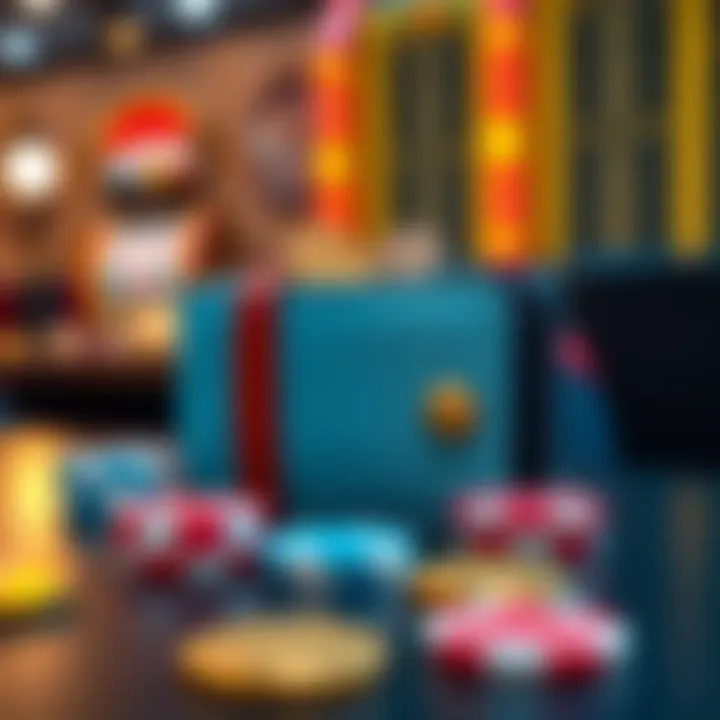 No Deposit Bonus Funds Representation Illustration of a digital wallet with casino chips and coins symbolizing bonus funds without initial deposit