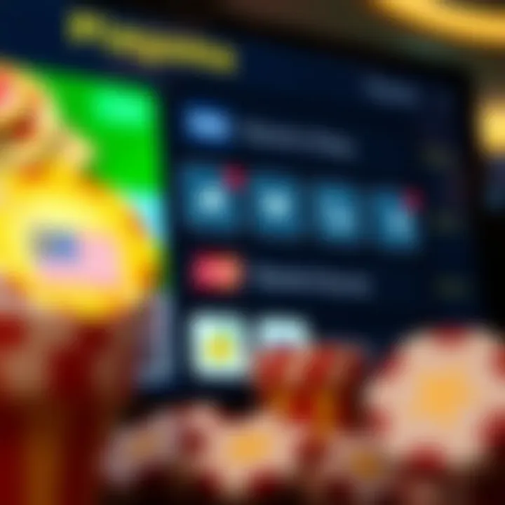 Secure online payment options displayed on a digital casino platform