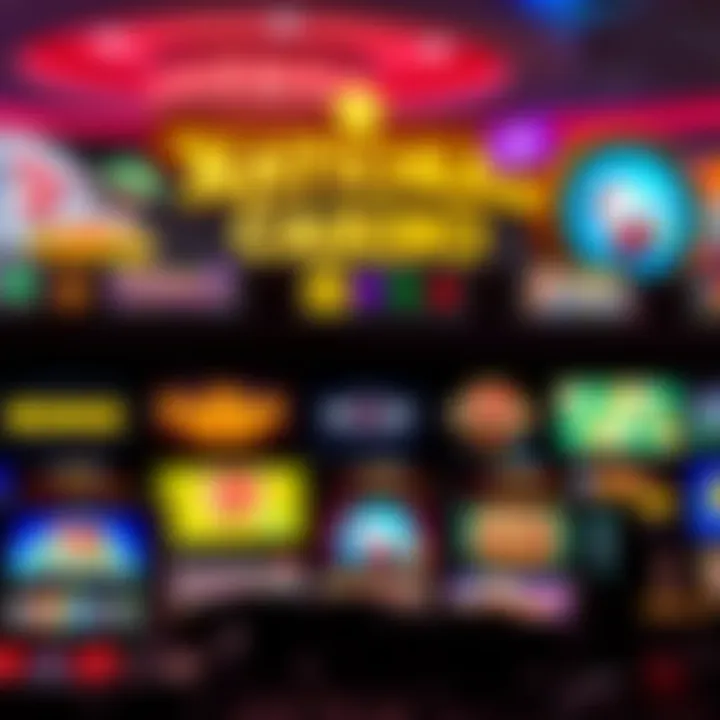 Diverse array of casino games available on National Casino platform