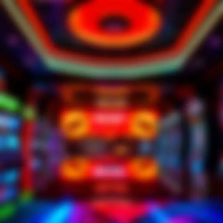 Interior view of RocketPlay showcasing gaming stations and vibrant lighting