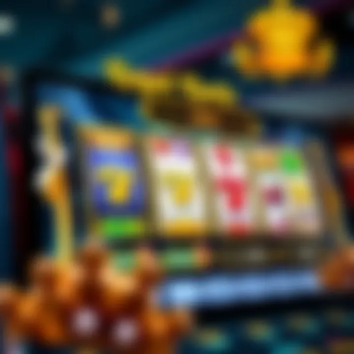 Casino game interface showing slot reels and bonus features on Royal Reels platform