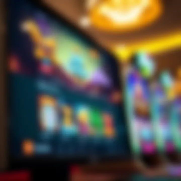 The Pokies 74 Net Gaming Interface Featuring Deposit and Account Options Online casino interface displaying various pokies games with options for deposit and account management