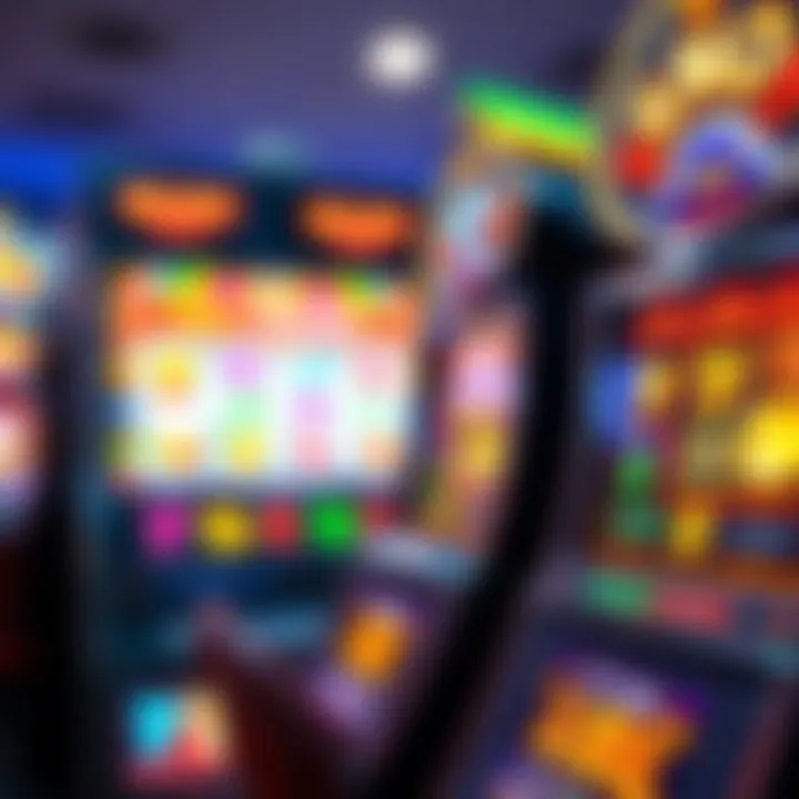 Colorful casino game interface showcasing slot reels with vibrant symbols and a digital jackpot display