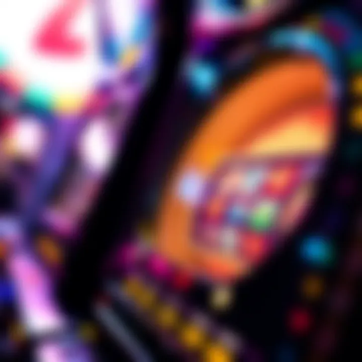 Bright casino slot machine with spinning reels showing symbols related to Hellspin free spins
