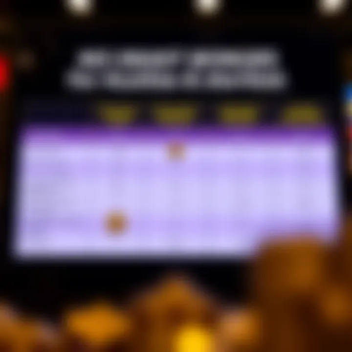 Comparison chart highlighting different casino bonuses and terms for Australian players