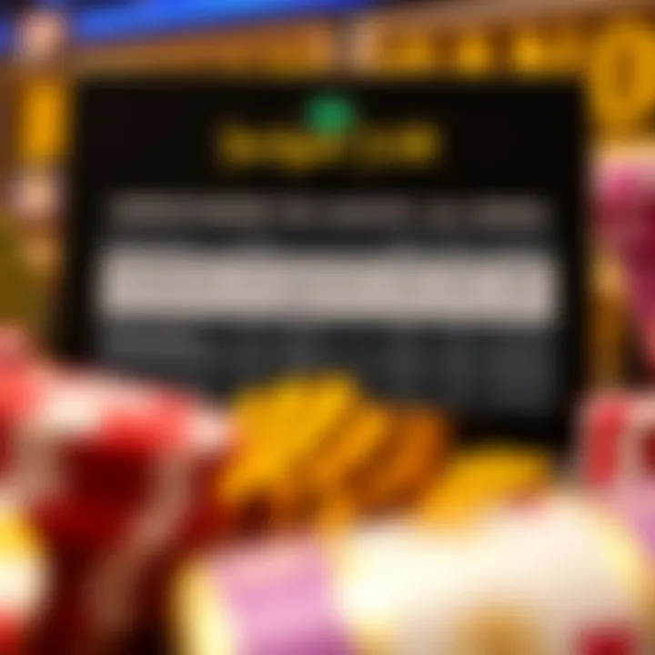 Graphic displaying wagering requirements and bonus terms for a casino promotion