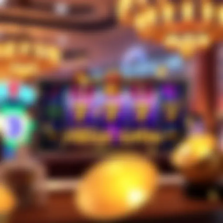Illustration of winning combinations during Royal Reels free spins showcasing vibrant reels and rewards