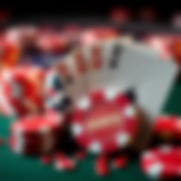Illustration of casino chips and playing cards representing no deposit bonus offers