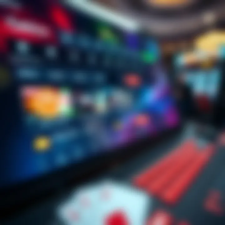Close-up view of a secure online gambling platform dashboard with game options and player statistics