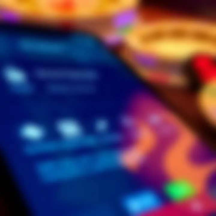 Secure digital payment icons and responsible gaming symbols on a mobile interface