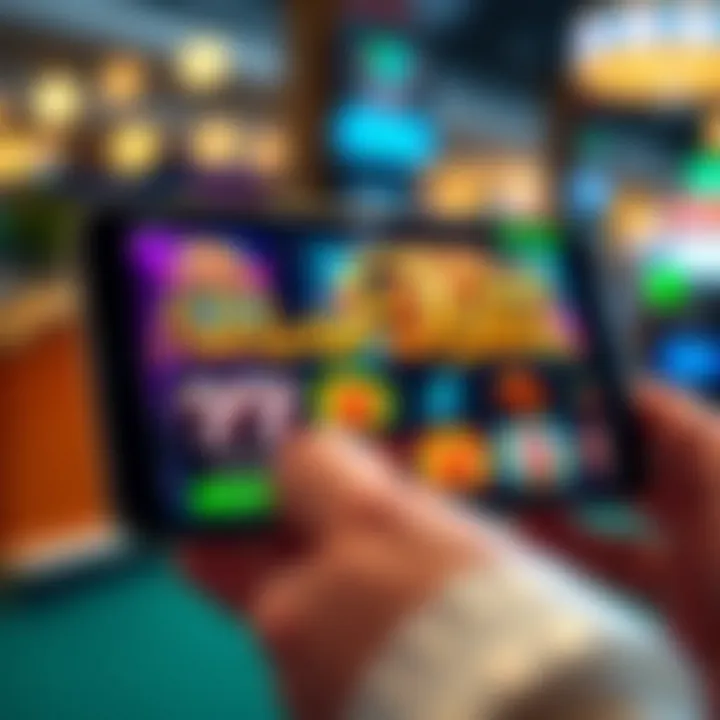 Mobile device showing Jackpot Jill Casino app interface with casino games available for Australian players