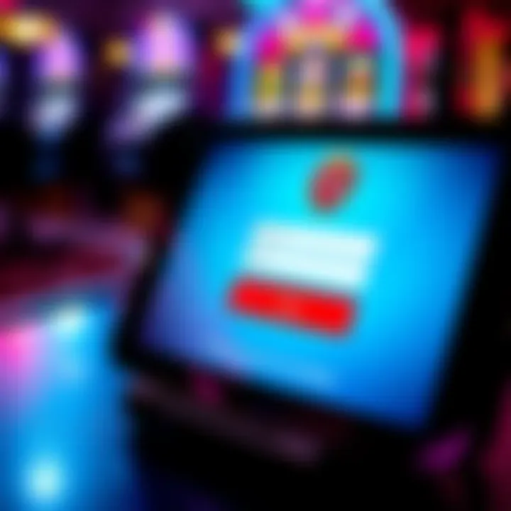 Secure login interface on a digital device displaying Jackpot Jill casino access for Australian players
