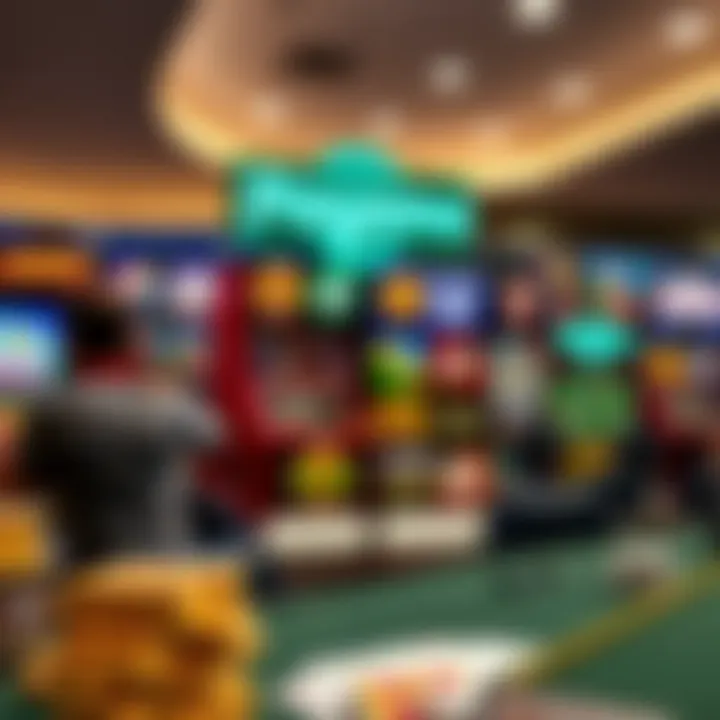 Variety of casino game icons including slots and card games