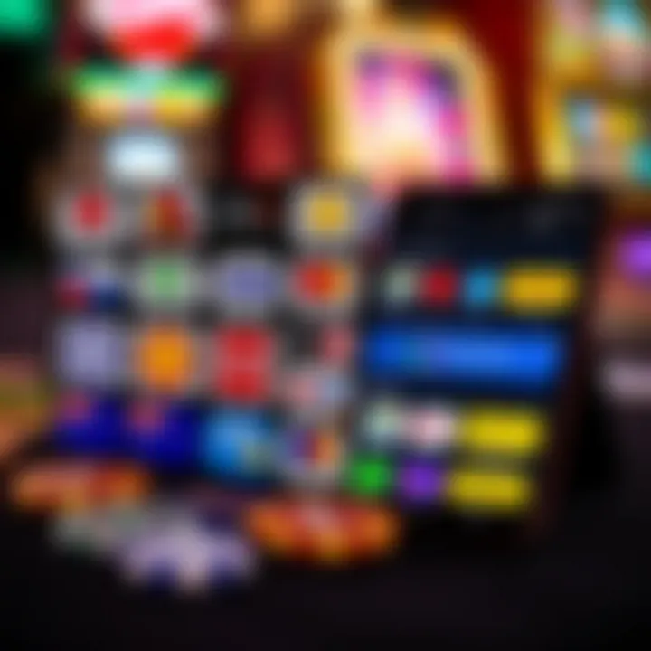 Collection of Australian payment method logos arranged next to a smartphone screen showing casino transactions