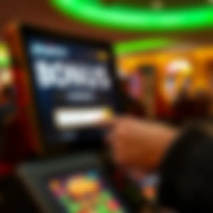Digital interface displaying bonus code entry and rewards on an online casino platform