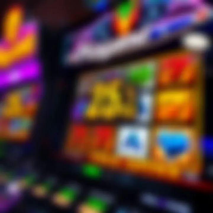 Playamo Casino Free Spins Feature Overview Online slot machine interface highlighting free spins feature with colorful symbols and spinning reels