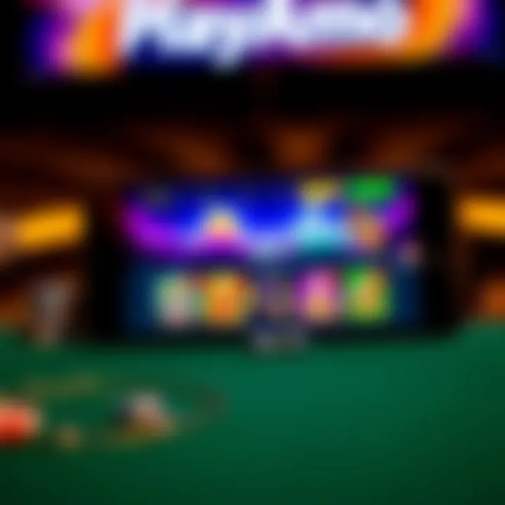 Mobile phone displaying a vibrant online casino interface with various game icons visible
