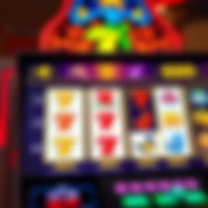 Online pokies gameplay with colorful reels and symbols on a digital screen