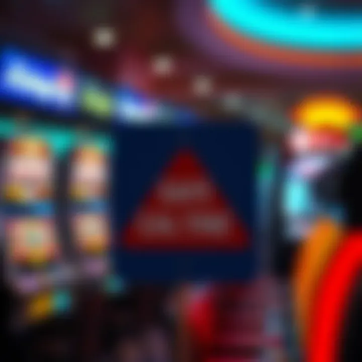 Illustration of a responsible gambling sign highlighting safe betting practices around slot machines