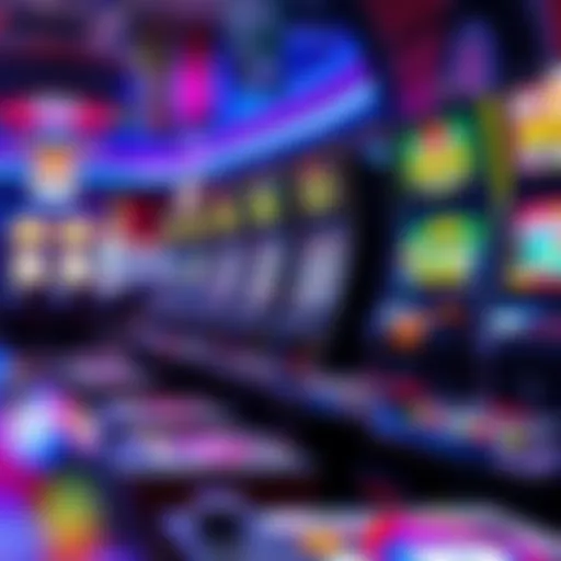 Colorful electronic pokies machines with vibrant screens in an Australian casino