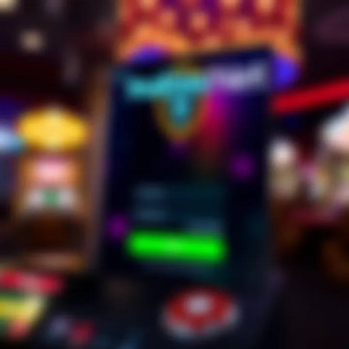 Secure login page with fields for username and password on a digital gaming platform
