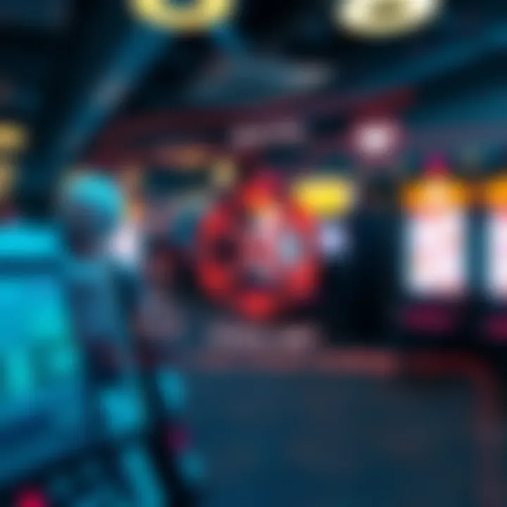 Visual representation of the technology powering Pokies Net with data flow and regulatory compliance symbols.