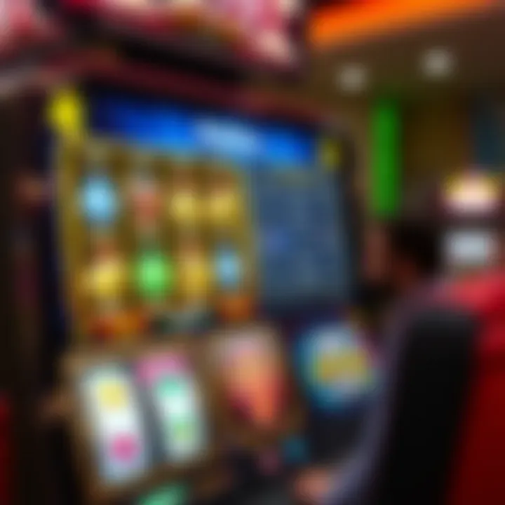 Online pokies interface displaying various game options on a digital screen