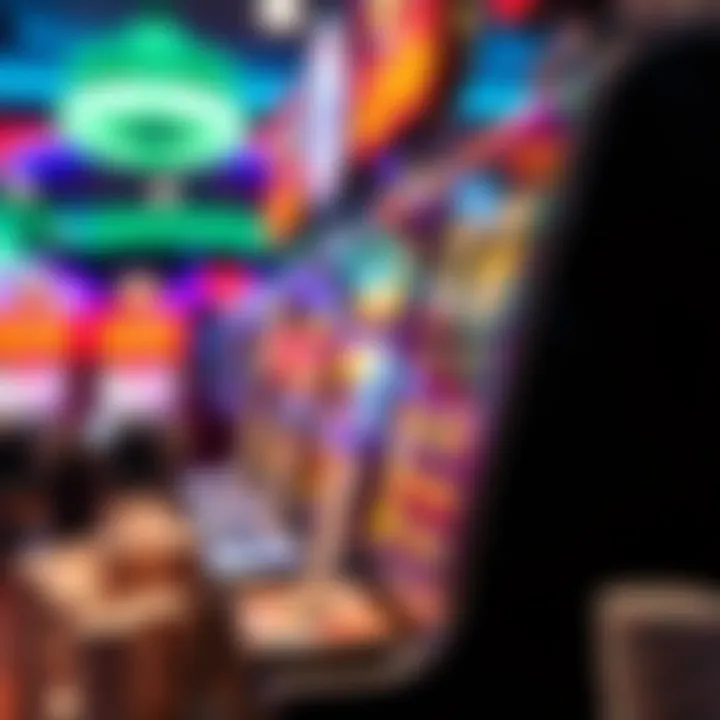 Conceptual illustration of gambling impact with Australian currency and responsible gaming icons