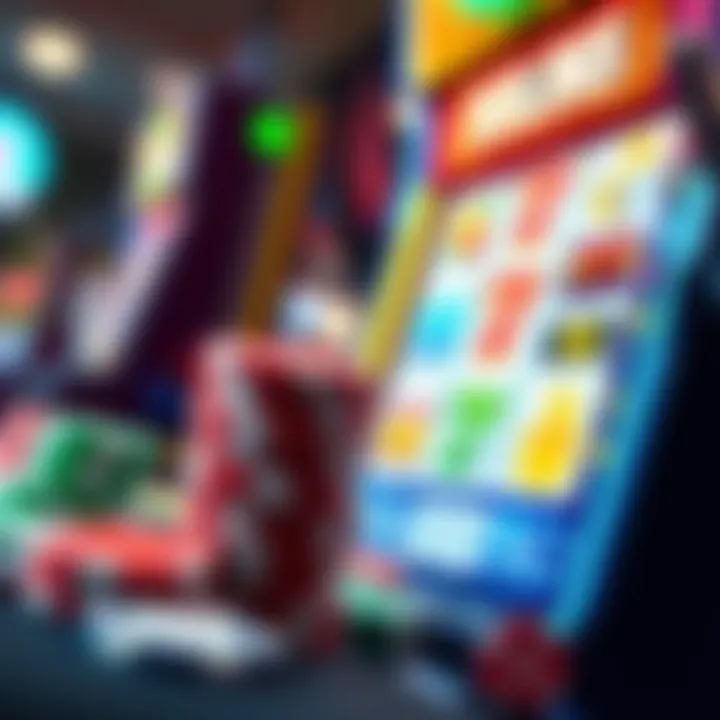 Colorful poker chips and a bright online slot machine interface symbolizing bonus code opportunities