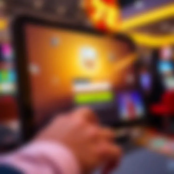 User entering login credentials on an online gaming platform interface