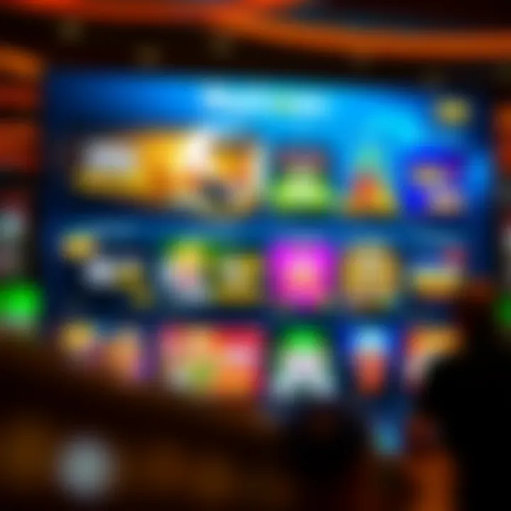 Bright casino interface showing various promotional offers and bonus codes