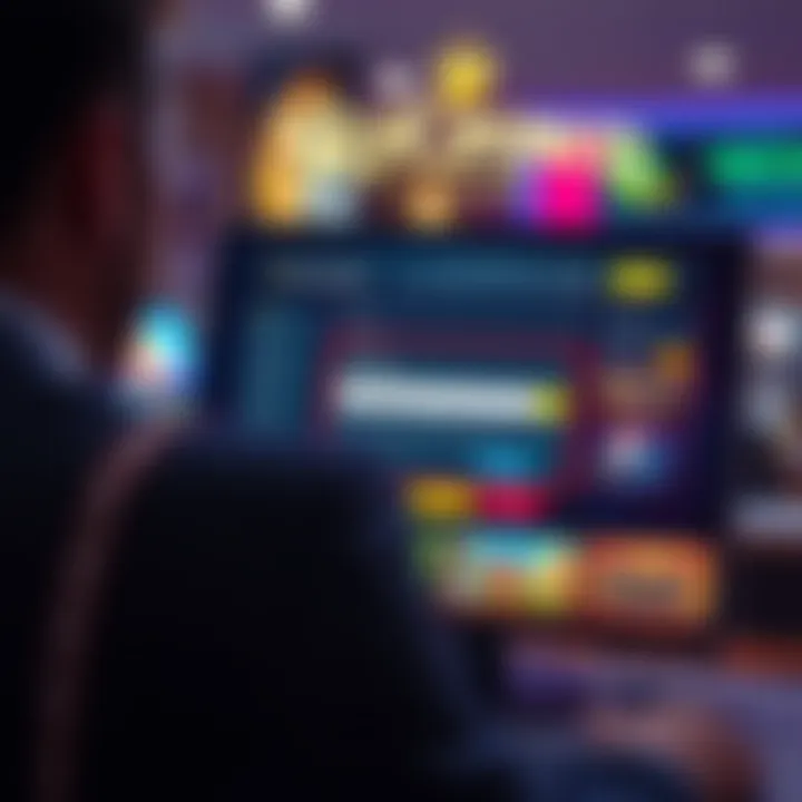 User navigating an online casino dashboard with highlighted promo code entry section