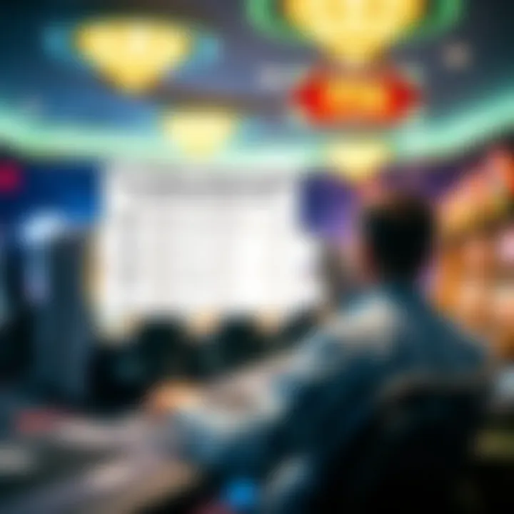 Illustration showing responsible gambling with a checklist and a calm, relaxed gaming environment