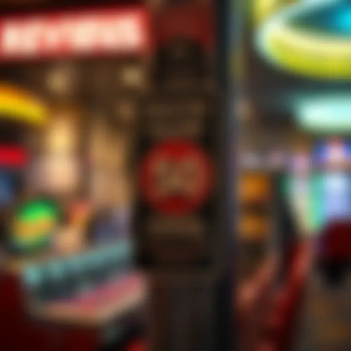 Regulatory signage promoting responsible gambling practices in a casino setting