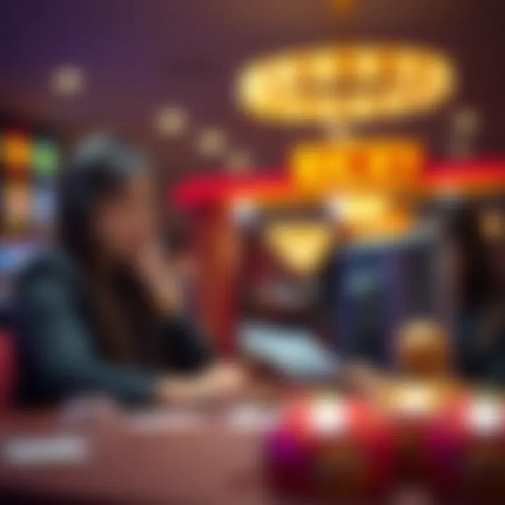 Customer support representative assisting a player with casino inquiries
