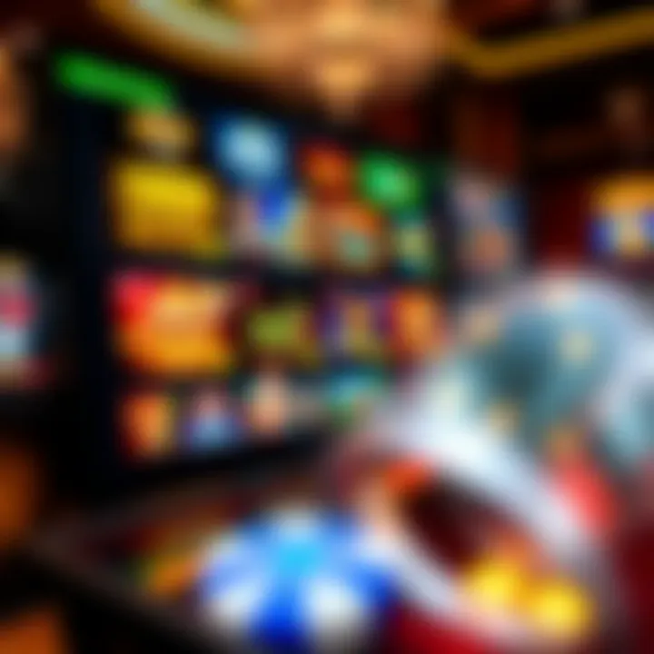 Online casino interface showcasing a variety of slot games and table games on a digital platform
