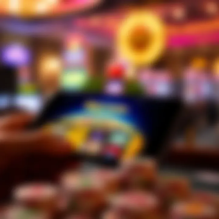 Mobile Access to Ricky Casino Platform Mobile device showcasing the Ricky Casino app with navigation menu and game options