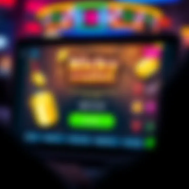Online casino interface showing bonus code entry and free spins offer