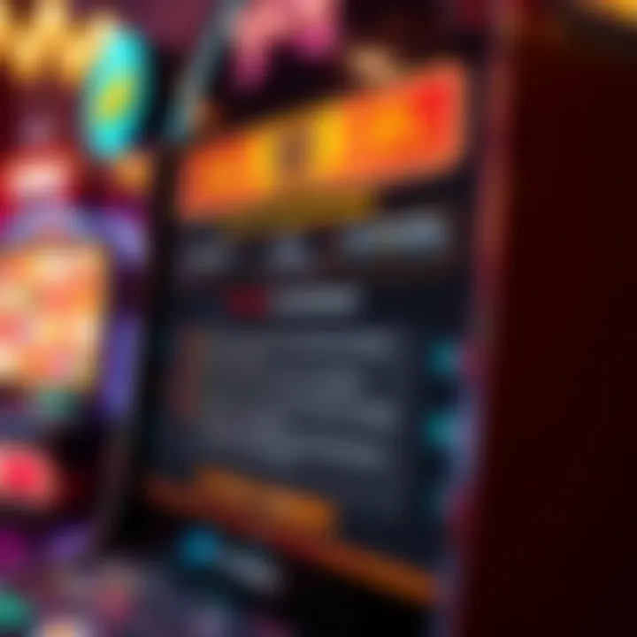 Illustration of online slot machine highlighting wagering requirements and bonus rules