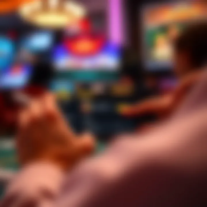 Navigating Gameplay and Managing Account Settings on Rocket Casino App User interface of Rocket Casino app showing gameplay and account settings on a smartphone