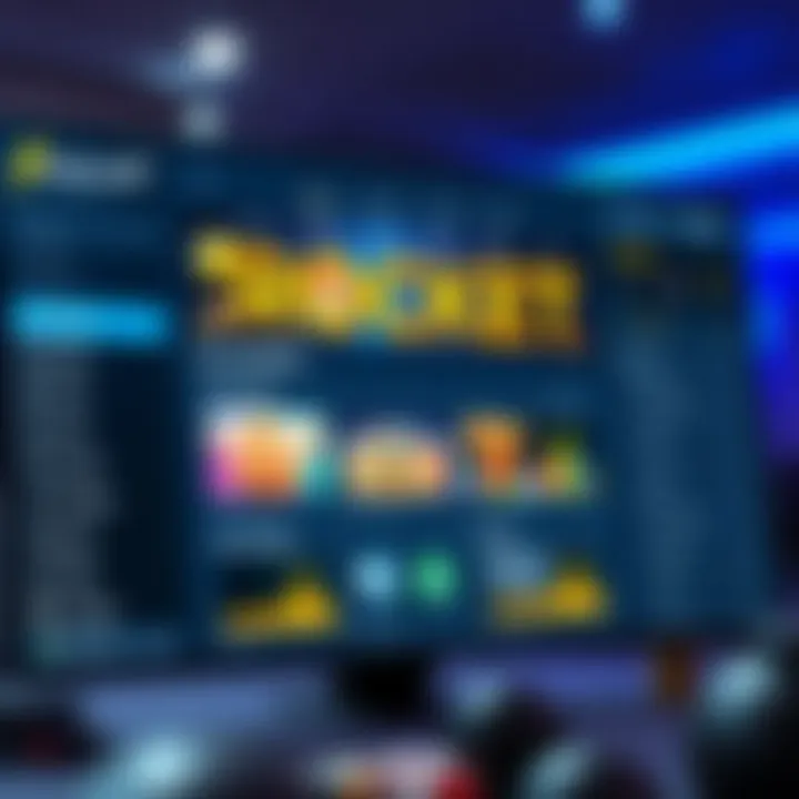 Dashboard view of Rocket Casino highlighting key features such as game selection, account balance, and security settings