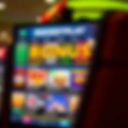 Colorful online casino interface showcasing bonus offers and game selections