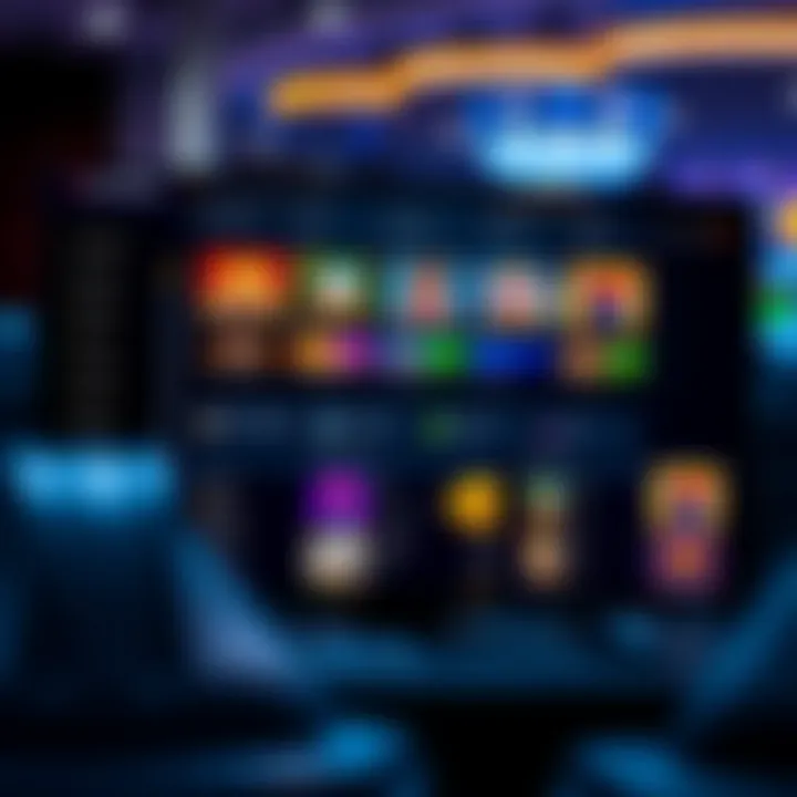 Display of RocketPlay Casino dashboard showcasing gaming options and account features