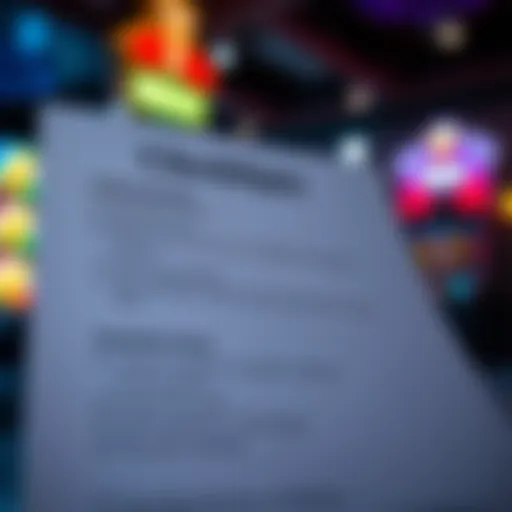 Checklist highlighting important terms and conditions on casino promotions
