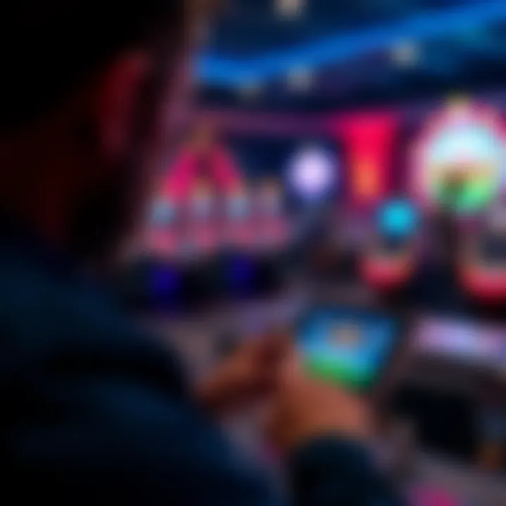 User logging into RocketPlay Casino on a secure device