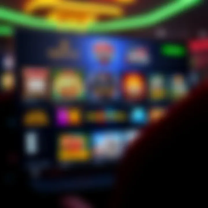 User interface displaying a diverse selection of online casino games with vibrant graphics
